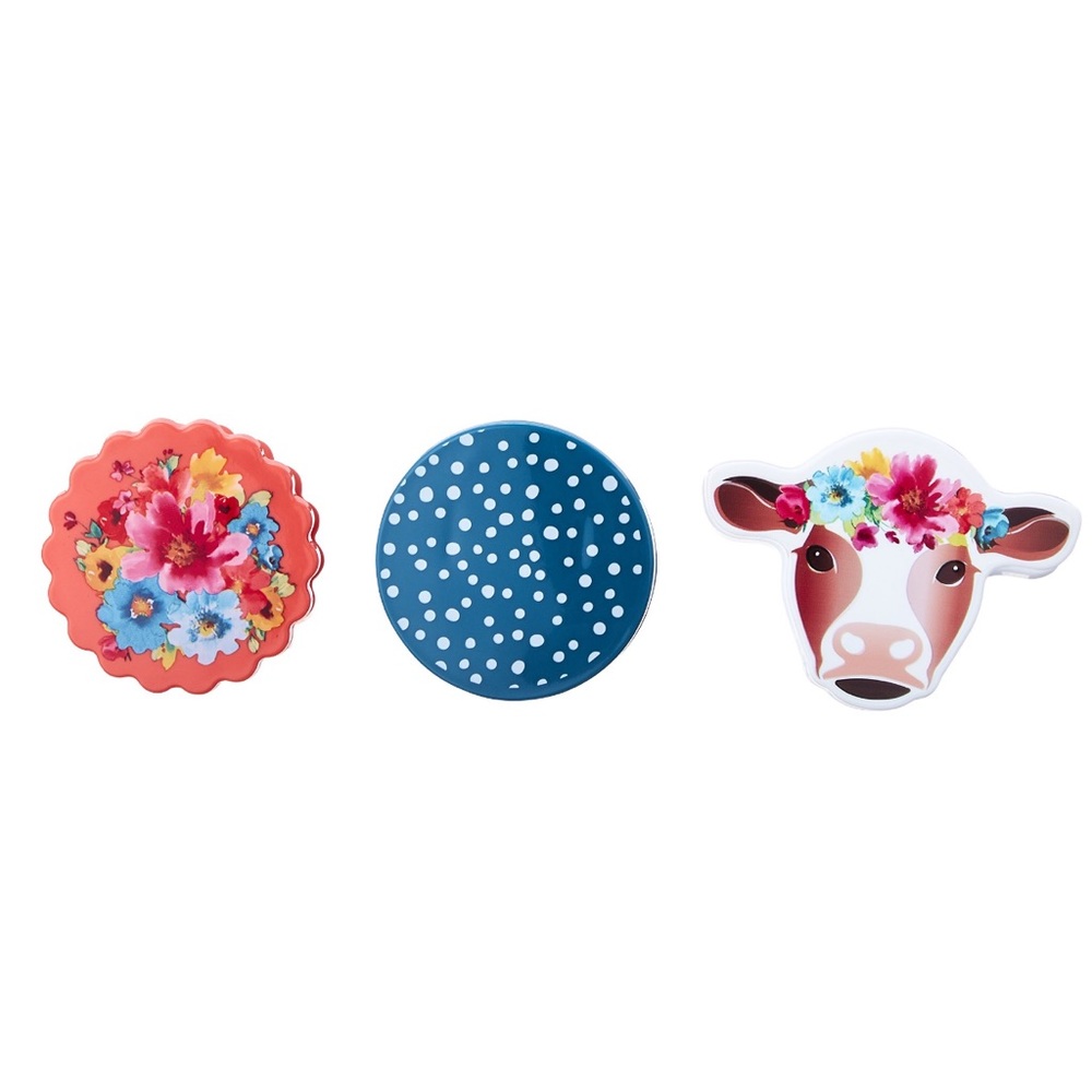 🆕 The Pioneer Woman Spring Bouquet Magnetic Bag Clips 3 Pack